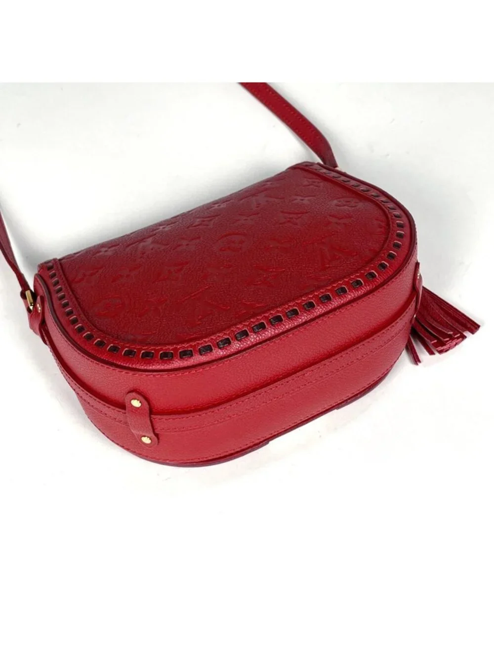 Louis Vuitton Juno Shoulder Bag Tassel Monogram Empreinte Cerise